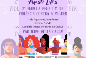 Marcha pelo fim da violência contra a mulher acontece nessa quinta-feira (11)