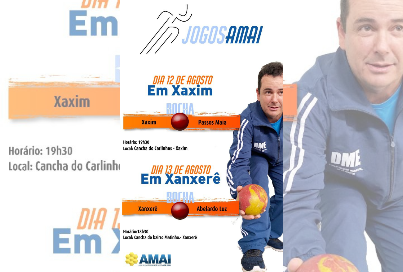 Jogos Amai: jogo de bocha acontece nesta sexta-feria (12) em Xaxim