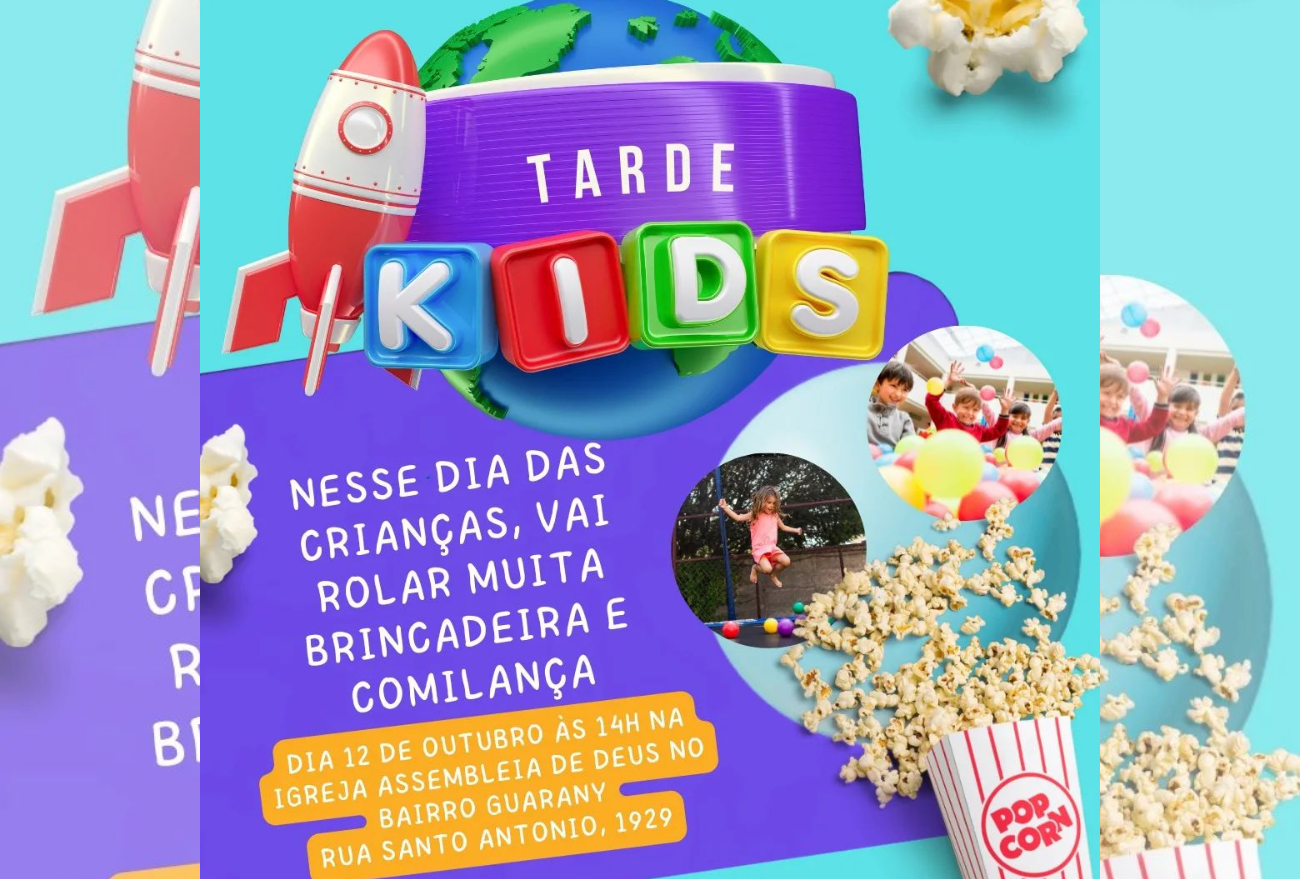 Tarde Kids: Igreja Assembleia de Deus organiza atividade especial para o Dia das Crianças