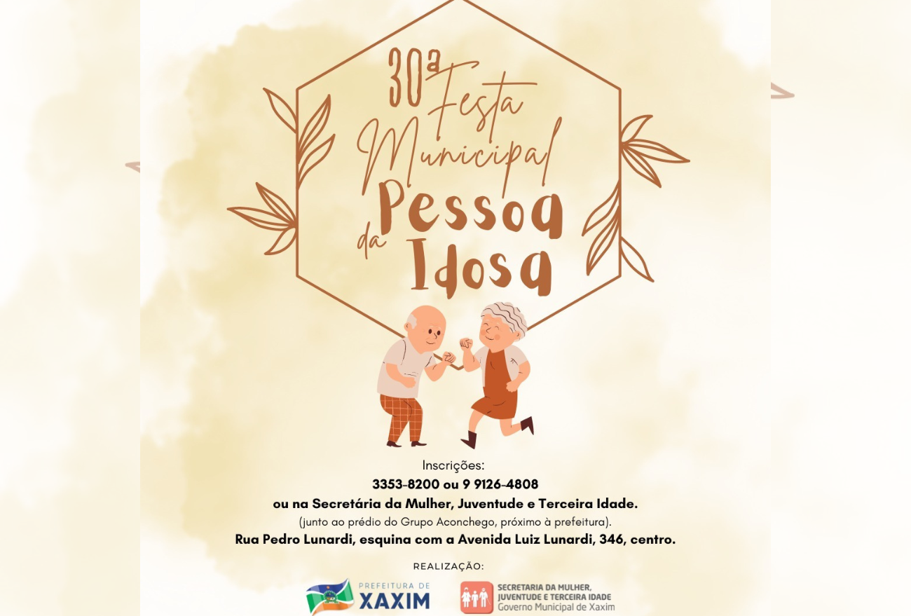 Governo Municipal de Xaxim organiza a 30ª Festa da Pessoa Idosa