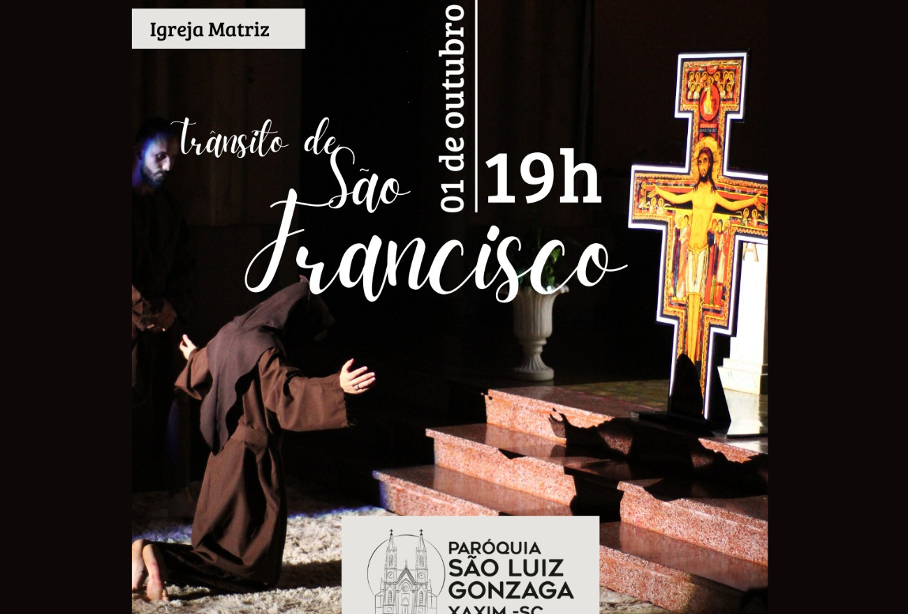 Mensageiros da Vida apresentam teatro “Trânsito de São Francisco de Assis”, em Xaxim