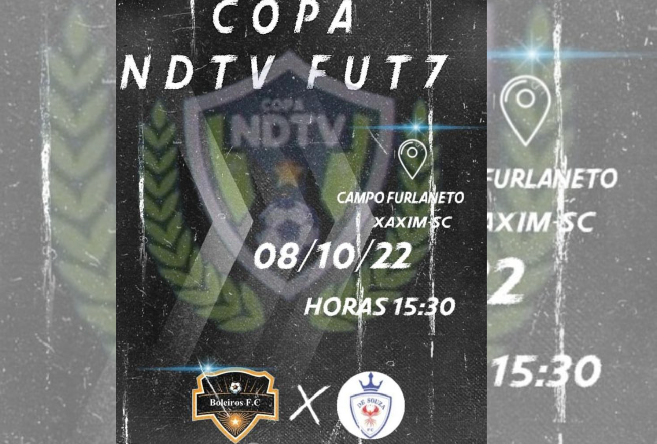 Amanhã: Boleiros FC disputa a Copa NDTV FUT7 contra equipe de Xanxerê