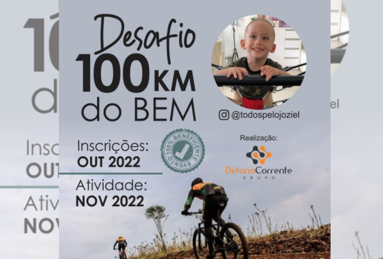 Em novembro: Grupo Detona Corrente promove Desafio 100 Km do Bem