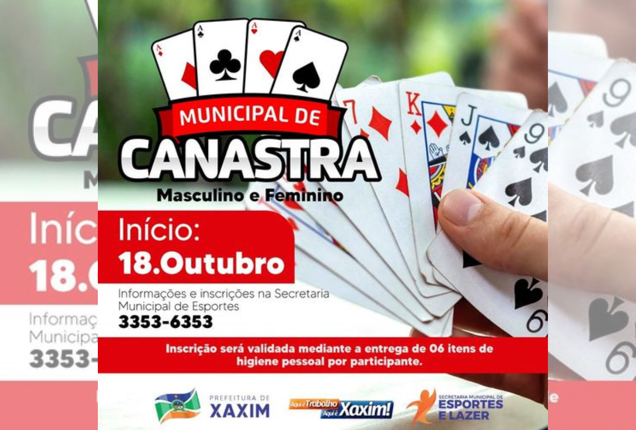 Municipal de Canastra será realizado em Xaxim no dia 18 de outubro