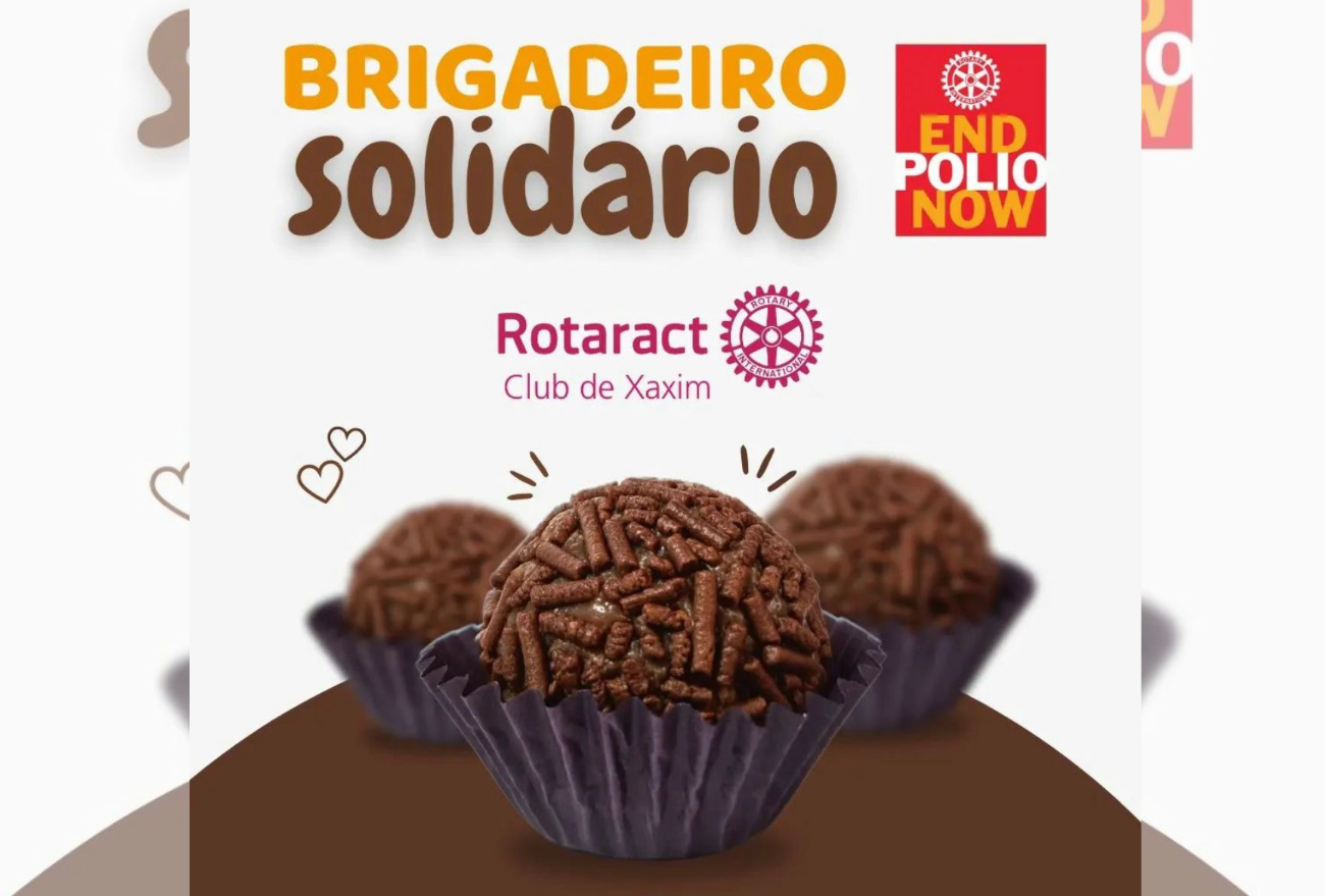 Rotaract Club de Xaxim promove ação “Brigadeiro Solidário” em prol a erradicação da poliomielite
