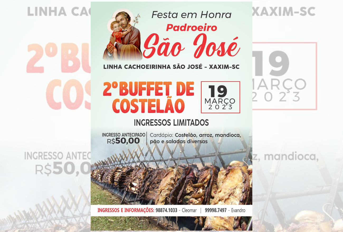 Comunidade linha Cachoeirinha realiza festa em honra ao Padroeiro São José