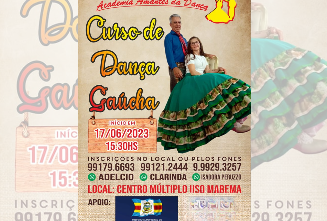 Grupo de dança de Xaxim promove curso de dança gaúcha em Marema