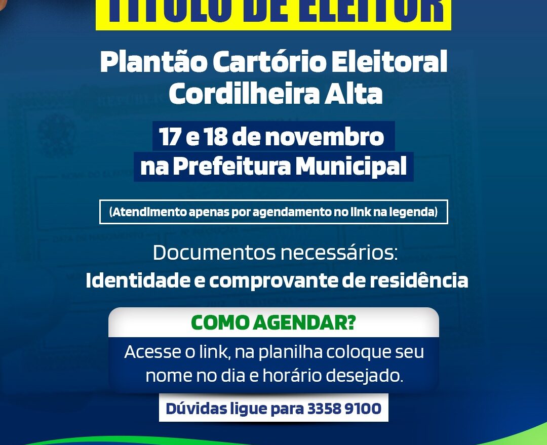 Justiça eleitoral faz atendimento volante em Cordilheira Alta para regularização de títulos